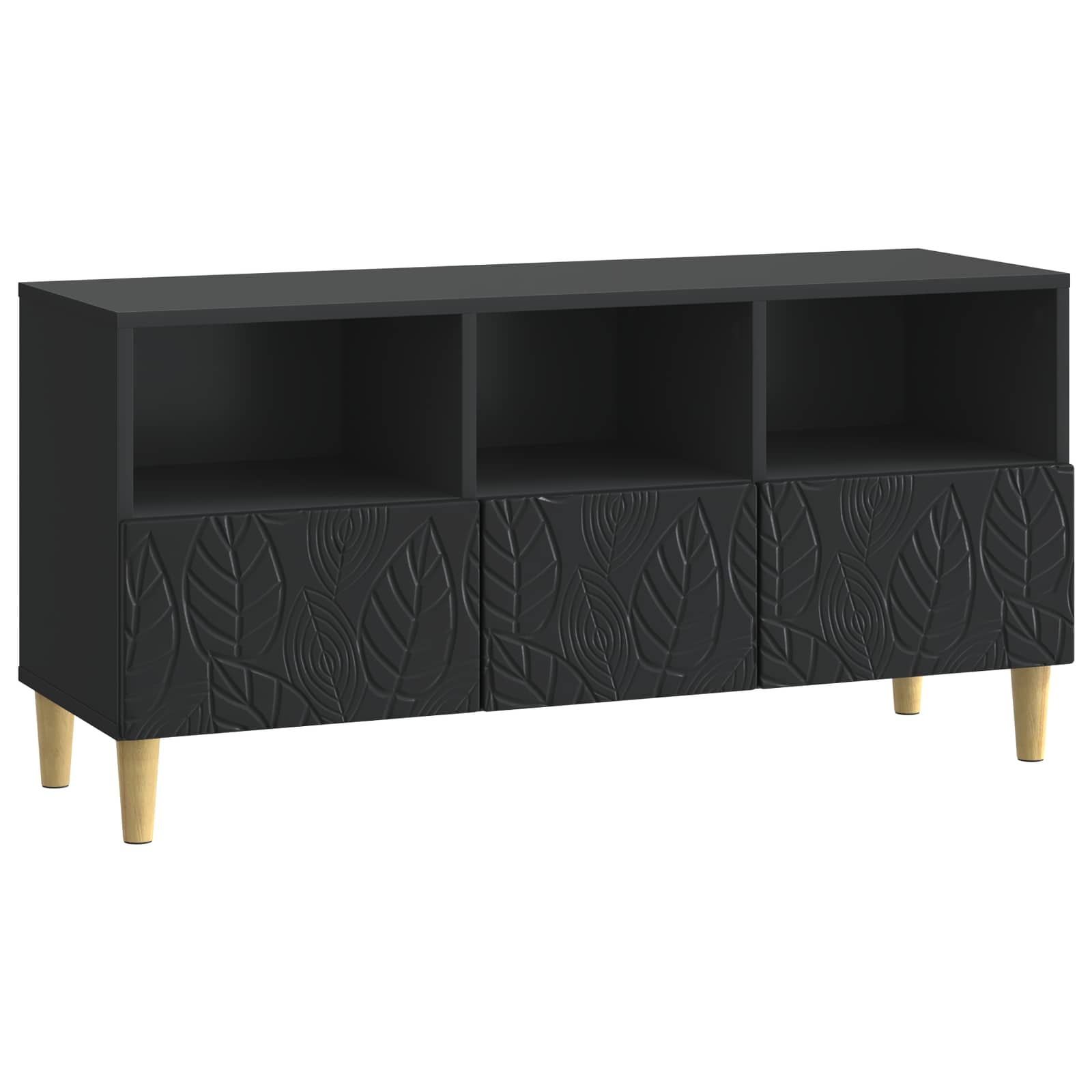 vidaXL Cabinet TV 102 x 34,5 x 50 cm Negru Lemn prelucrat