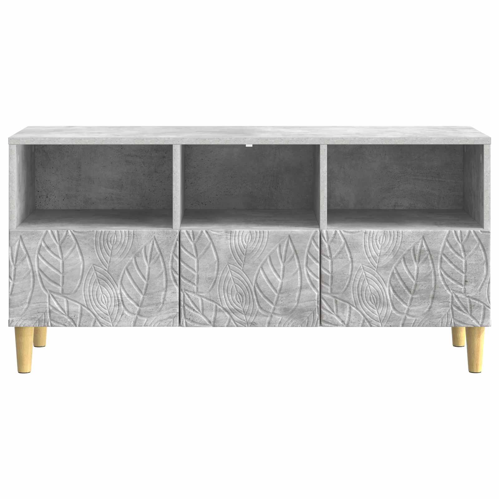 TV omarica 102 x 34,5 x 50 cm Betonsko siva Inženirski les - slika 3