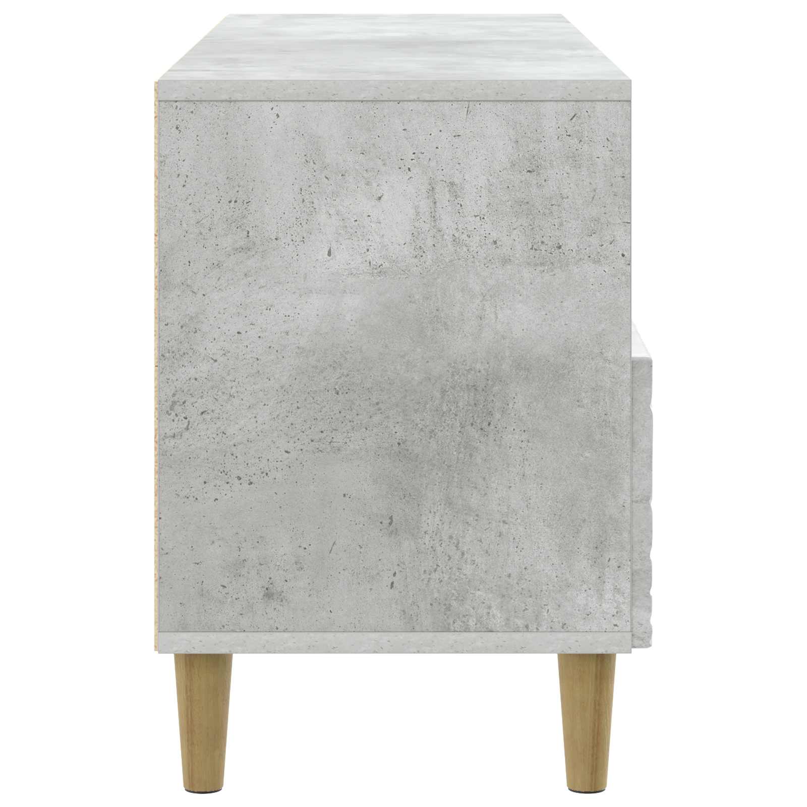 TV omarica 102 x 34,5 x 50 cm Betonsko siva Inženirski les - slika 4