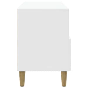 Televizní skříň 102 x 34,5 x 50 cm Bílá s vysokým leskem - obrázek 4