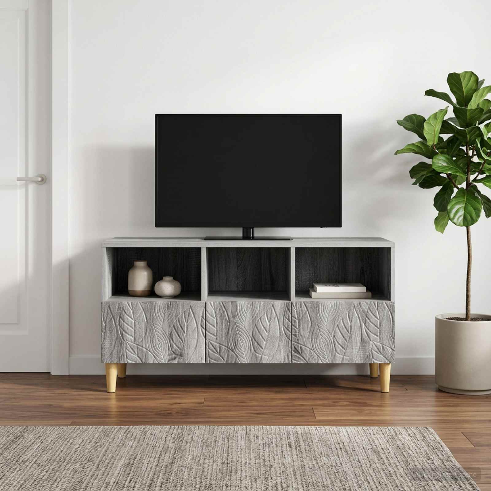 TV-kaappi 102 x 34,5 x 50 cm Harmaa Sonoma Tekninen puu