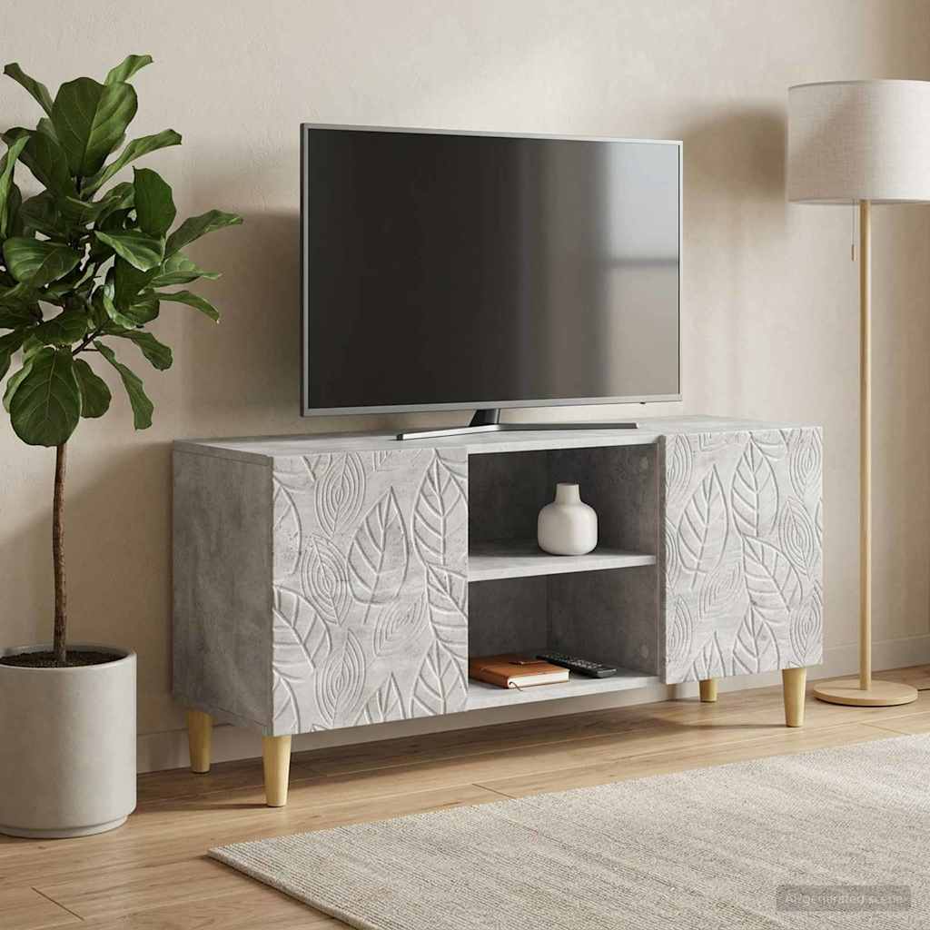 vidaXL Cabinet TV 102 x 34,5 x 50 cm Gri Beton Lemn prelucrat