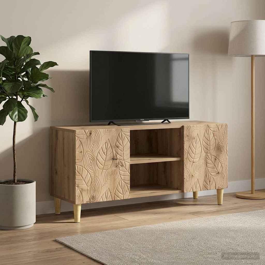 vidaXL Cabinet TV 102 x 34,5 x 50 cm Stejar Artizanal Lemn prelucrat