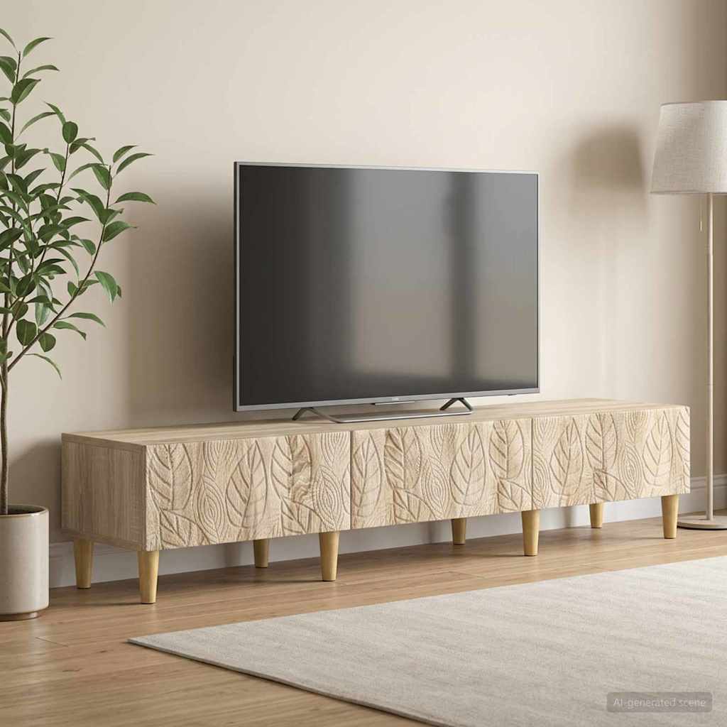vidaXL Cabinet TV 147 x 34,5 x 30 cm Stejar Sonoma Lemn prelucrat