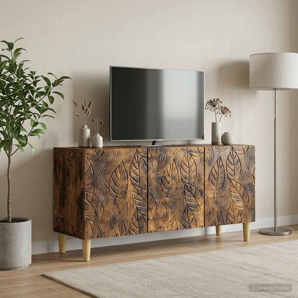 vidaXL Cabinet TV 99 x 34,5 x 50 cm Stejar fumuriu Lemn prelucrat