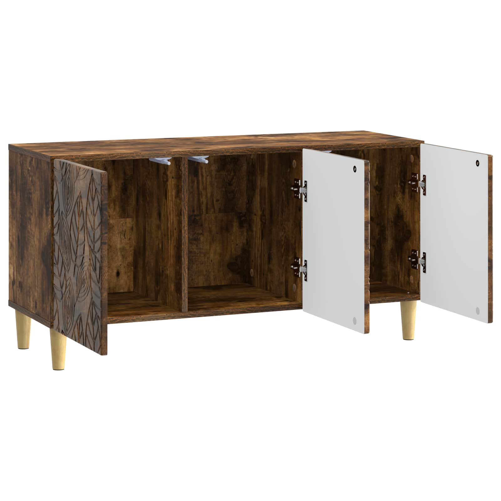TV omarica 99 x 34,5 x 50 cm Dimljen hrast Inženirski les - slika 2