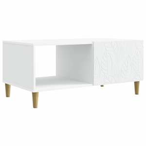 vidaXL Kohvilaud Valge 90 x 50 x 40 cm Tehispuit