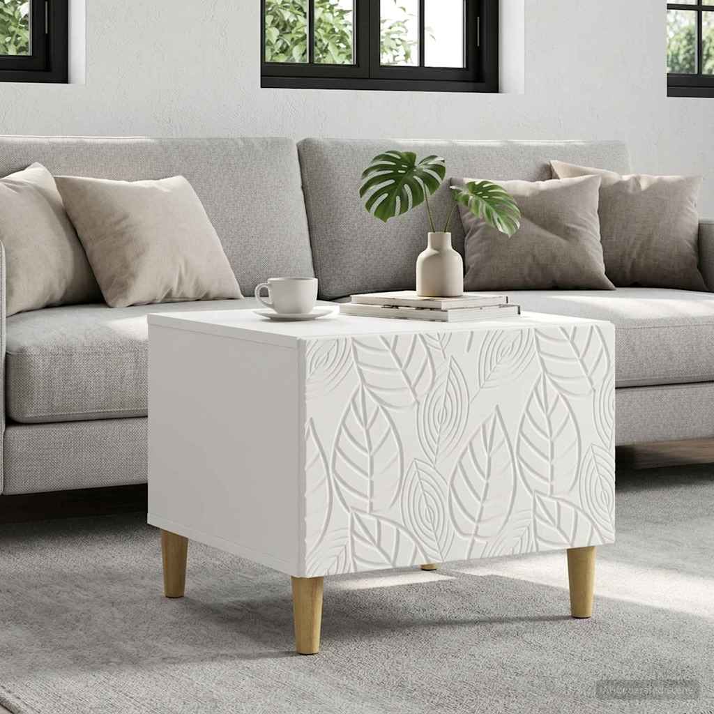 vidaXL Masă de cafea Alb 50 x 49 x 40 cm Lemn prelucrat
