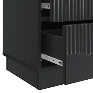 Noční skříňka 2 pcs Černá 43 x 34,5 x 44,5 cm Kompozitní dřevo - obrázek 11