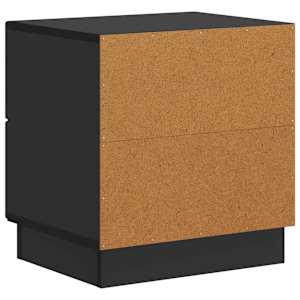 Noční skříňka 2 pcs Černá 43 x 34,5 x 44,5 cm Kompozitní dřevo - obrázek 9