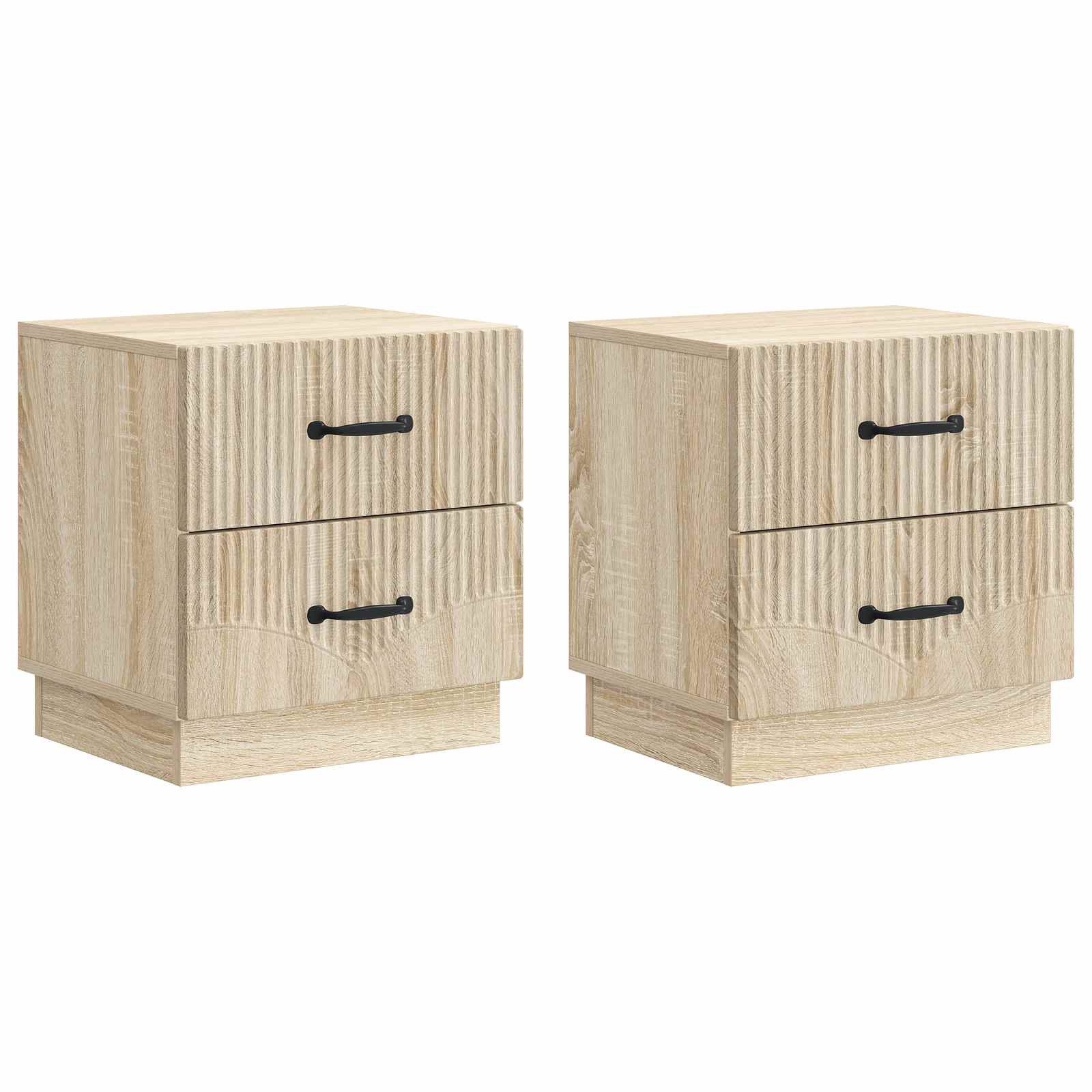 vidaXL Dulap de noapte 2 pcs Stejar Sonoma 43 x 34,5 x 44,5 cm