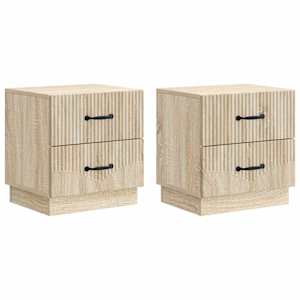 Nočna omarica s predalom 2 pcs Sonoma hrast 43 x 34,5 x 44,5 cm