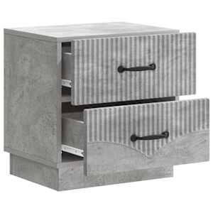 Noční skříňka 2 pcs Betonově šedá 43 x 34,5 x 44,5 cm - obrázek 6