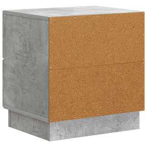 Noční skříňka 2 pcs Betonově šedá 43 x 34,5 x 44,5 cm - obrázek 9