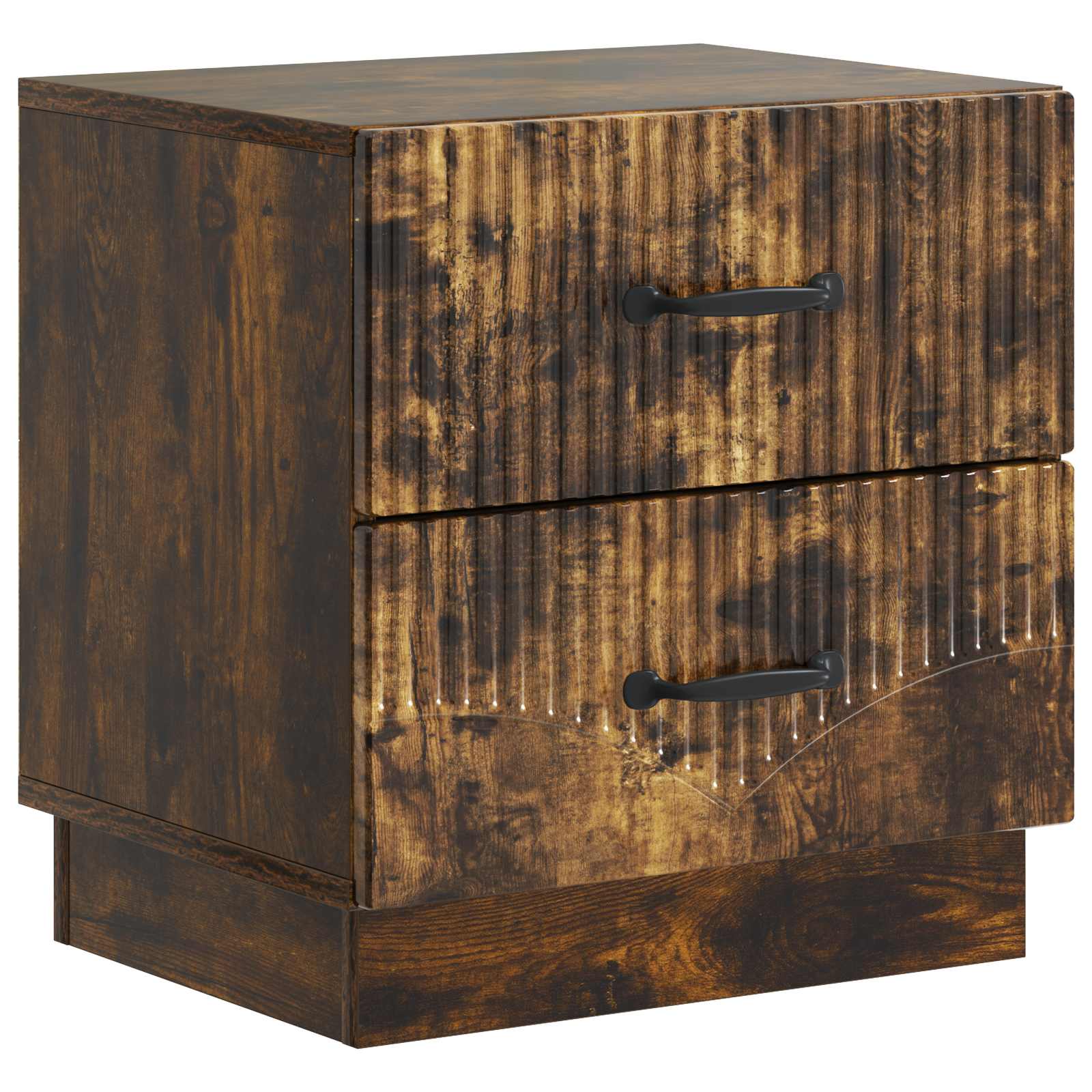 vidaXL Dulap de noapte cu sertar Stejar fumuriu 43 x 34,5 x 44,5 cm