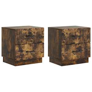 Nočna omarica 2 pcs Dimljen hrast 43 x 34,5 x 44,5 cm