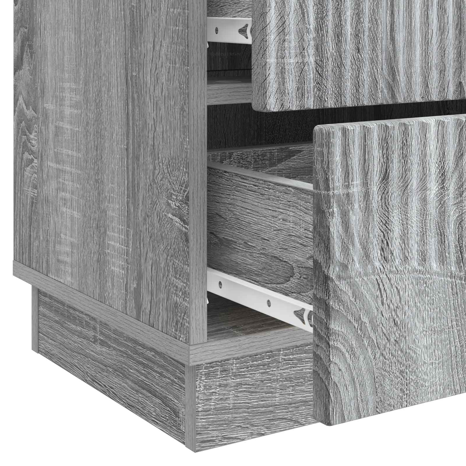 Nočna omarica Siva Sonoma 43 x 34,5 x 44,5 cm Inženirski les - slika 8