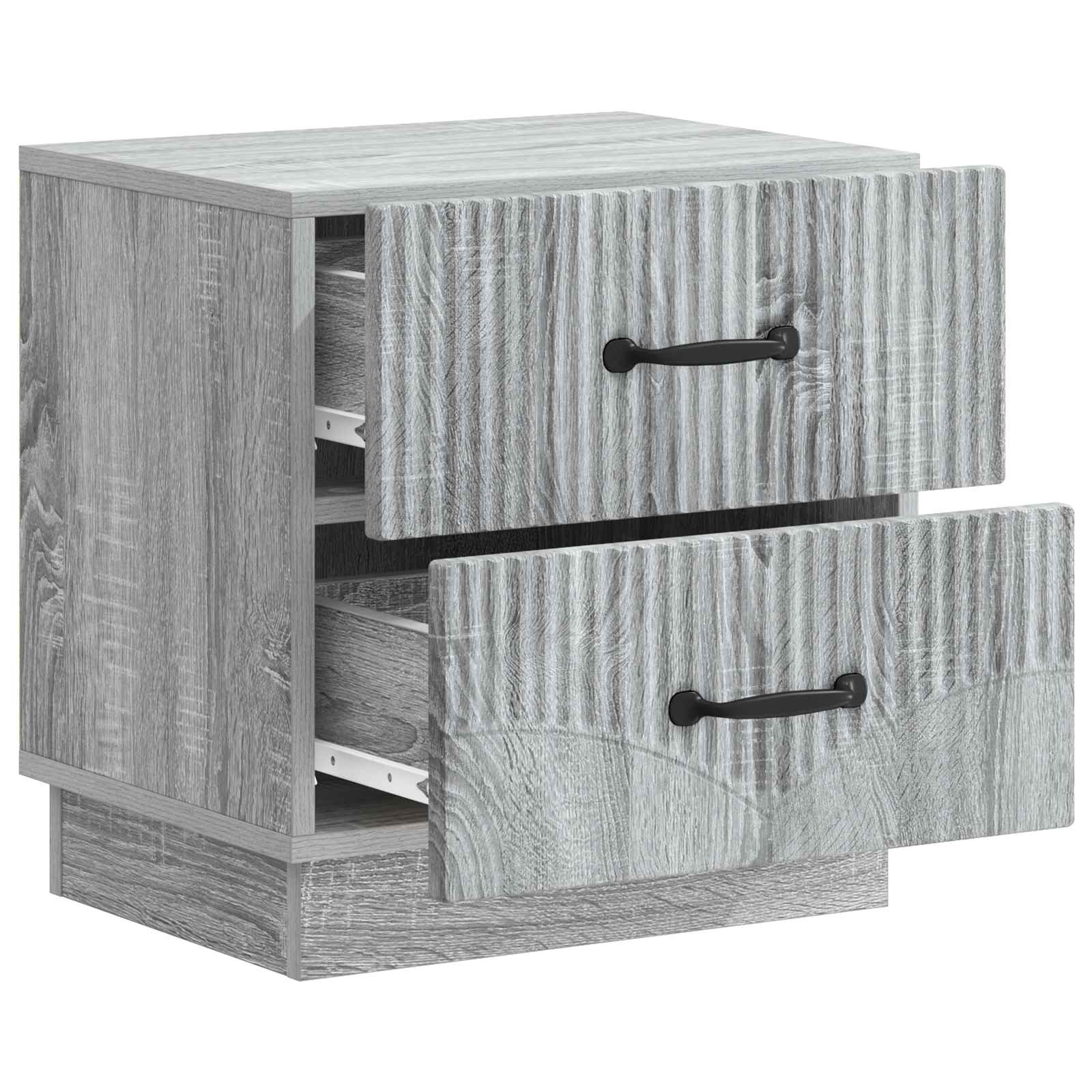 Nočna omarica Siva Sonoma 43 x 34,5 x 44,5 cm Inženirski les - slika 3