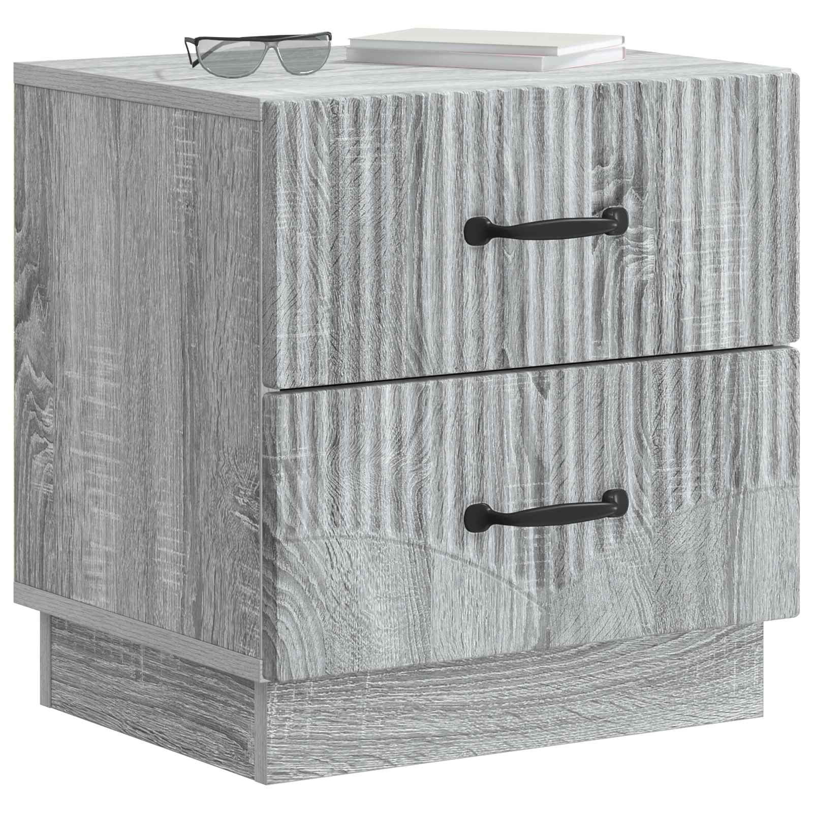 Nočna omarica Siva Sonoma 43 x 34,5 x 44,5 cm Inženirski les - slika 2