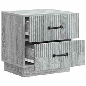 Noční skříňka se zásuvkou 2 pcs Šedá sonoma 43 x 34,5 x 44,5 cm - obrázek 6