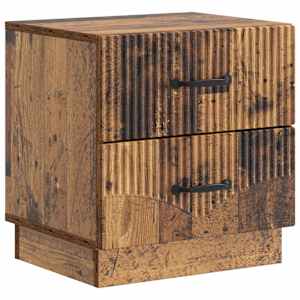 Noční skříňka se zásuvkou 2 pcs Staré dřevo 43 x 34,5 x 44,5 cm - obrázek 5