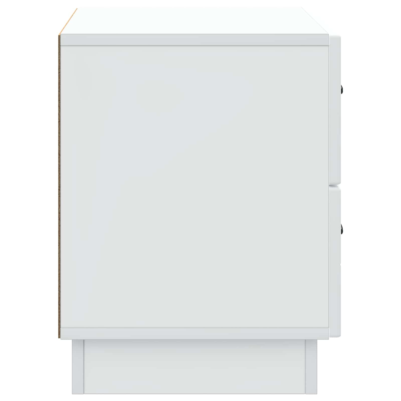 Κομοδίνο Λευκό 62 x 34,5 x 44,5 εκ Επεξεργασμένο Ξύλο - Image 5
