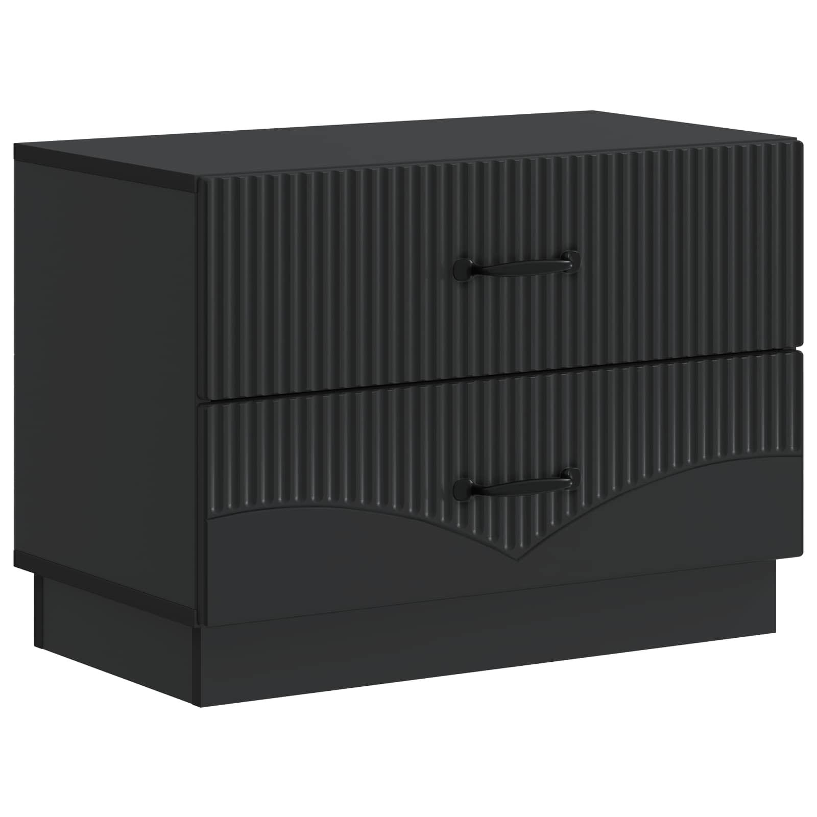 vidaXL Dulap de noapte Negru 62 x 34,5 x 44,5 cm Lemn prelucrat