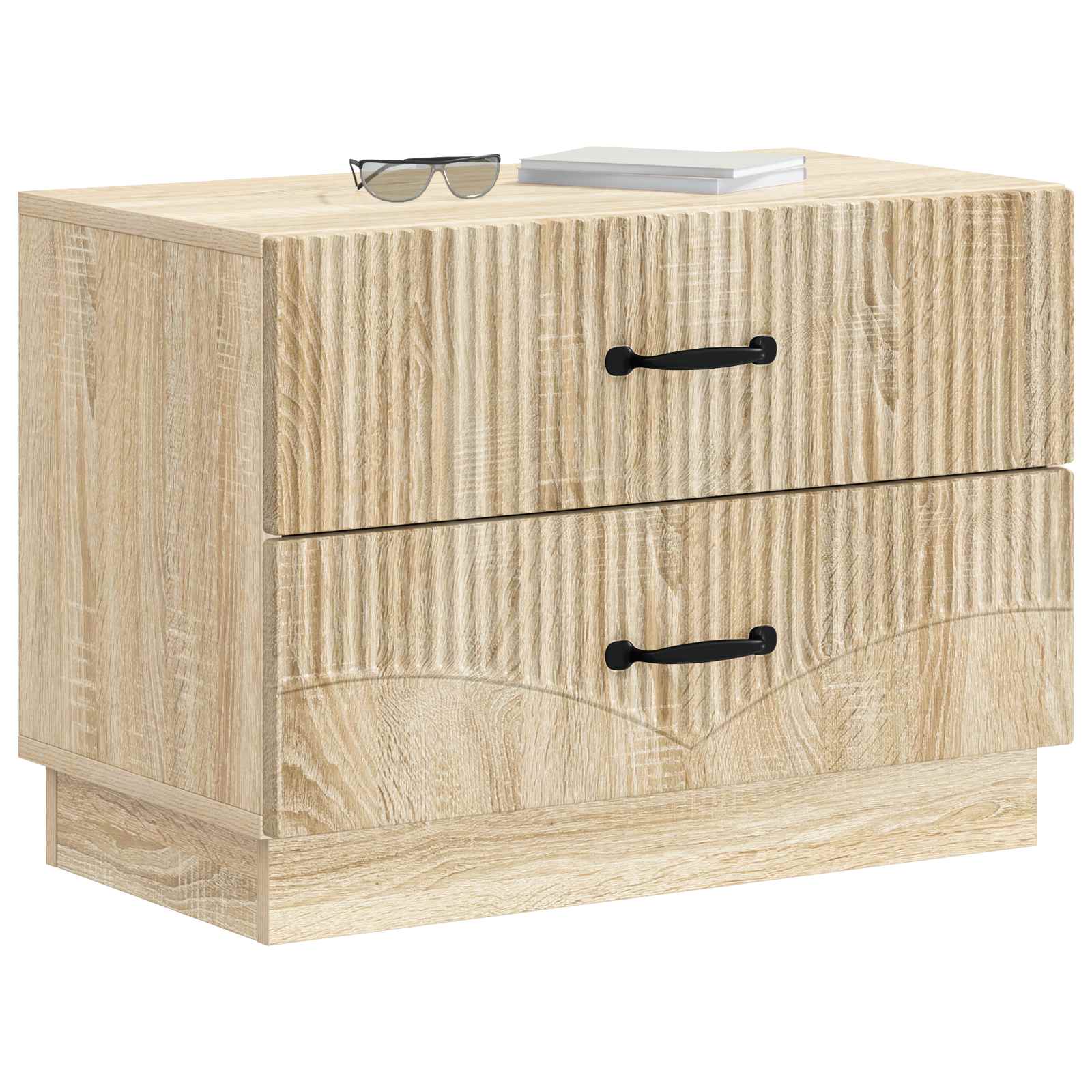 Nočna omarica Sonoma hrast 62 x 34,5 x 44,5 cm Inženirski les - slika 2