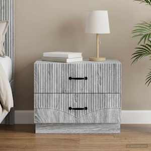 Nočna omarica Siva Sonoma 62 x 34,5 x 44,5 cm Inženirski les