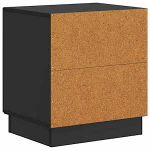 Noční stolek 2 pcs Černá 43 x 34,5 x 47 cm Kompozitní dřevo - obrázek 9