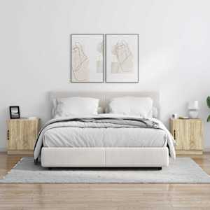Noční stolek 2 pcs Dub sonoma 43 x 34,5 x 47 cm - obrázek 4