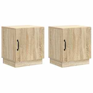 Noční stolek 2 pcs Dub sonoma 43 x 34,5 x 47 cm - obrázek 2