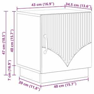 Noční stolek 2 pcs Dub sonoma 43 x 34,5 x 47 cm - obrázek 12