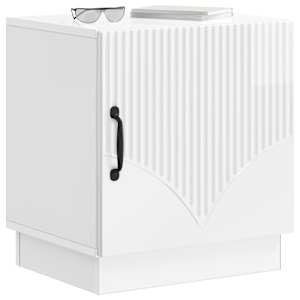 Noční stolek 2 pcs Bílá s vysokým leskem 43 x 34,5 x 47 cm - obrázek 3