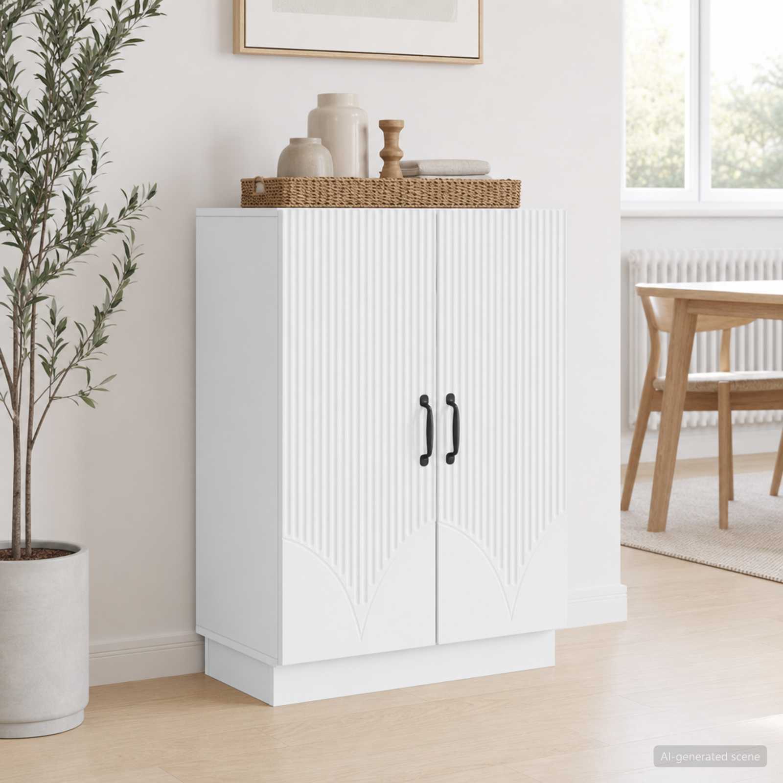 vidaXL Bufet Alb 66 x 34,5 x 87 cm Lemn prelucrat