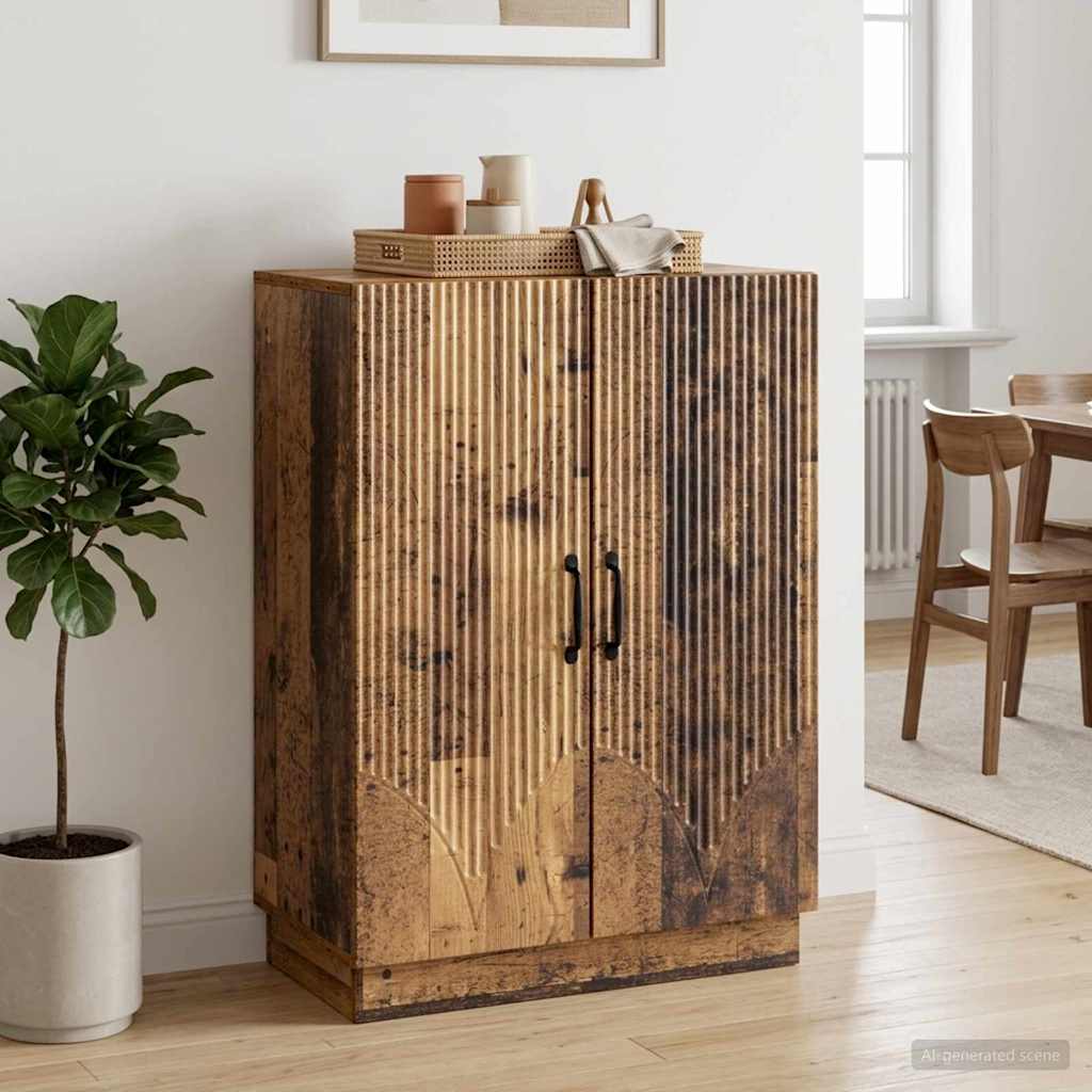 vidaXL Sivupöytä Vanha puu 66 x 34,5 x 87 cm Tekninen puu