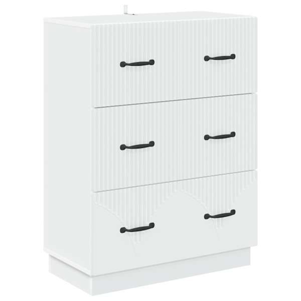 vidaXL Sahtlib&uuml;roo Valge 66 x 34,5 x 87 cm Tehispuit