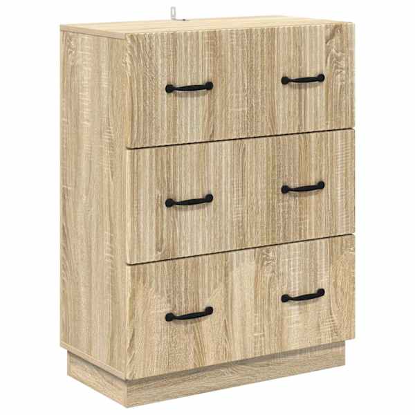 vidaXL Sahtlib&uuml;roo Sonoma tamm 66 x 34,5 x 87 cm Tehispuit