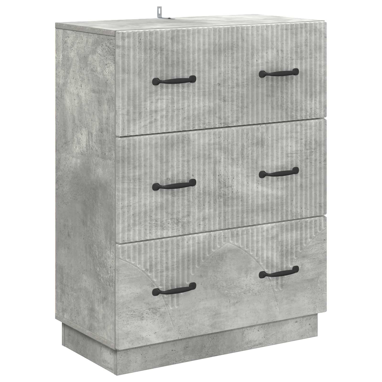 Laatikkokaappi Betoninharmaa 66 x 34,5 x 87 cm Tekninen puu