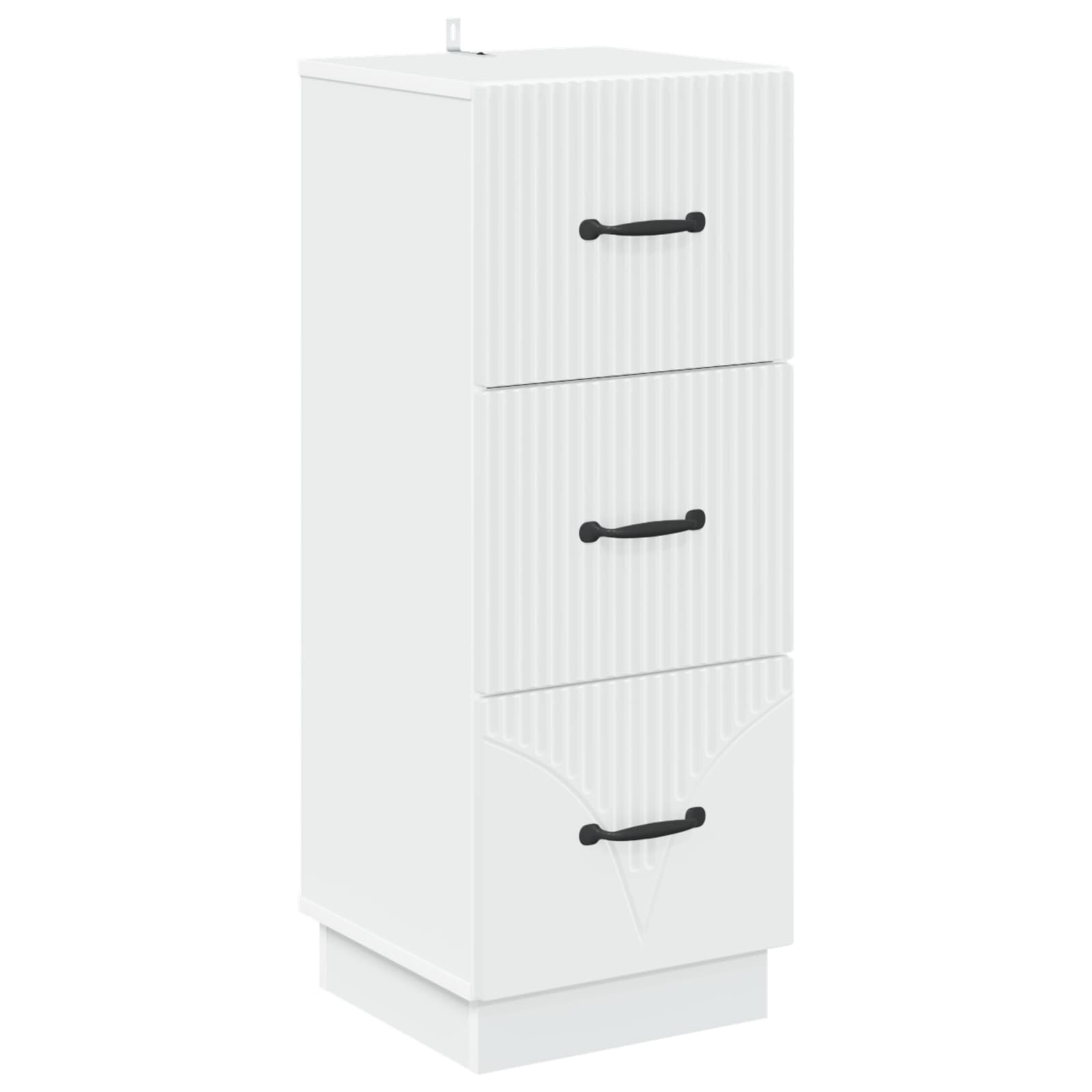 vidaXL Dulap cu sertare Alb 33 x 34,5 x 87 cm Lemn prelucrat