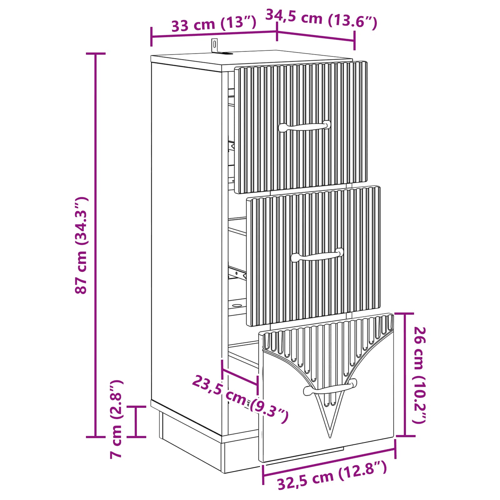 Predalna omara Star les 33 x 34,5 x 87 cm Inženirski les - slika 9