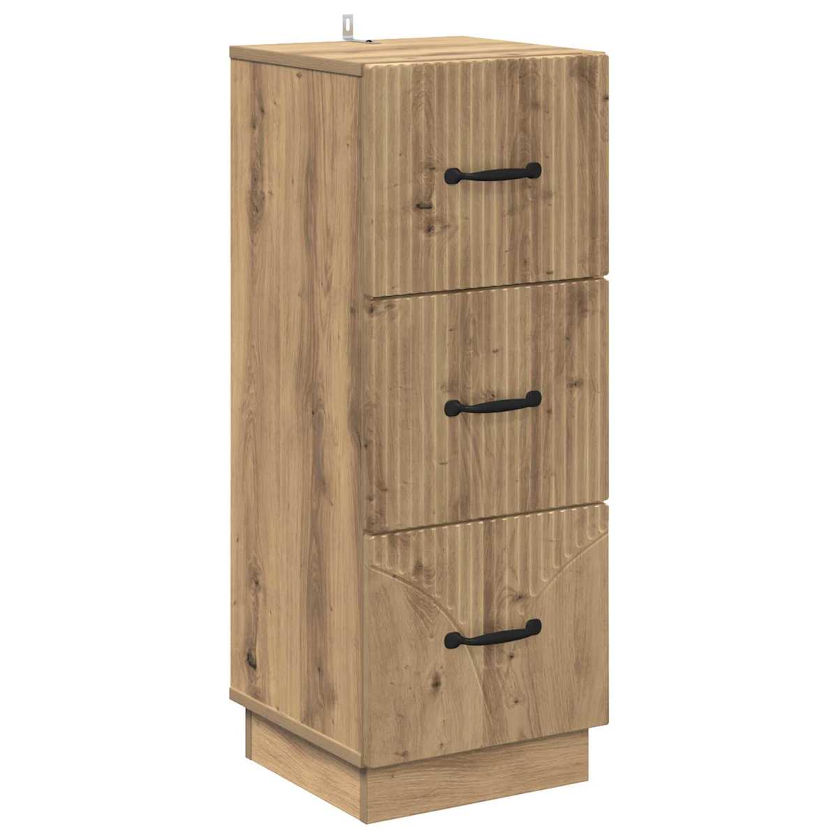 Skuffeskab 33 x 34,5 x 87 cm Konstrueret træ - Billede 2