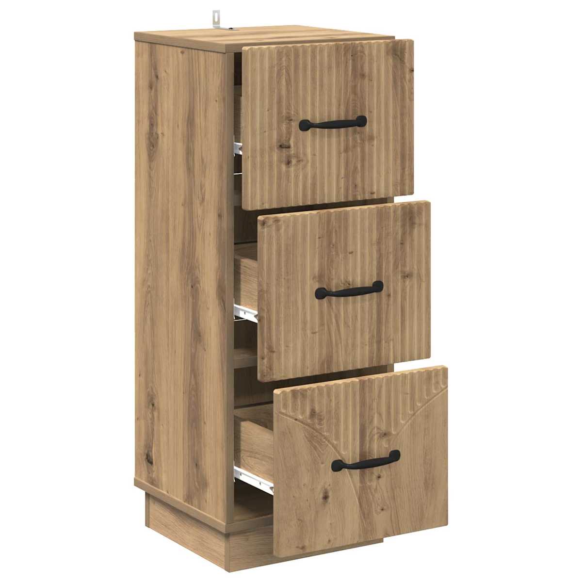 Skuffeskab 33 x 34,5 x 87 cm Konstrueret træ - Billede 5