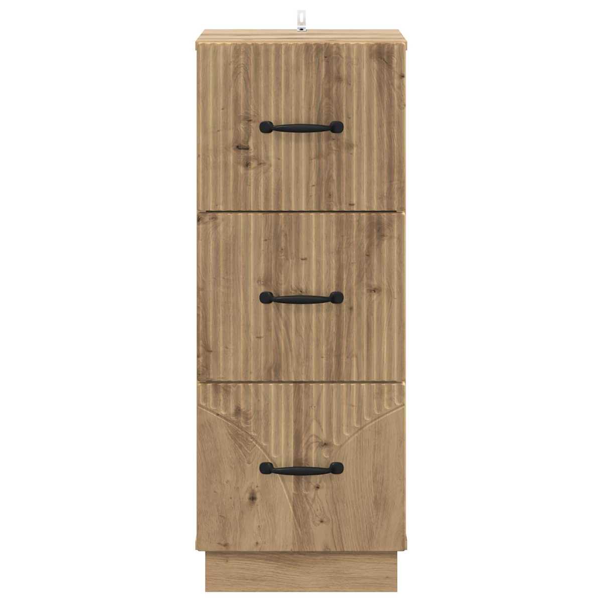 Skuffeskab 33 x 34,5 x 87 cm Konstrueret træ - Billede 6