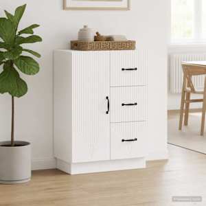 Servírovací skříň Bílá s vysokým leskem 66 x 34,5 x 87 cm - obrázek 1