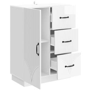 Servírovací skříň Bílá s vysokým leskem 66 x 34,5 x 87 cm - obrázek 5