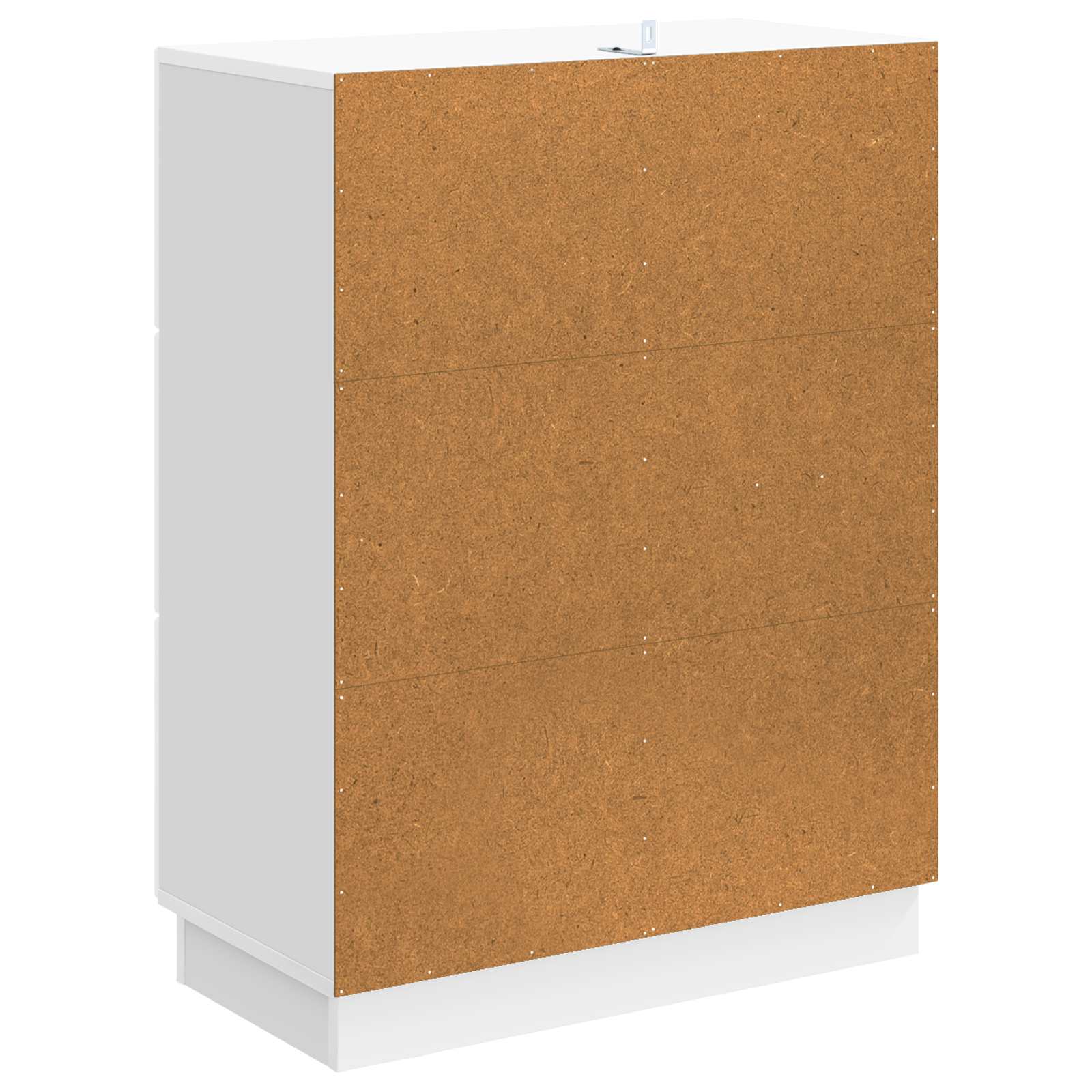 Strani šal Bela visok sijaj 66 x 34,5 x 87 cm Inženirski les - slika 6