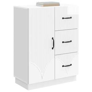 Servírovací skříň Bílá s vysokým leskem 66 x 34,5 x 87 cm - obrázek 3