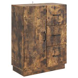 Strani šal Dimljen hrast 66 x 34,5 x 87 cm Inženirski les