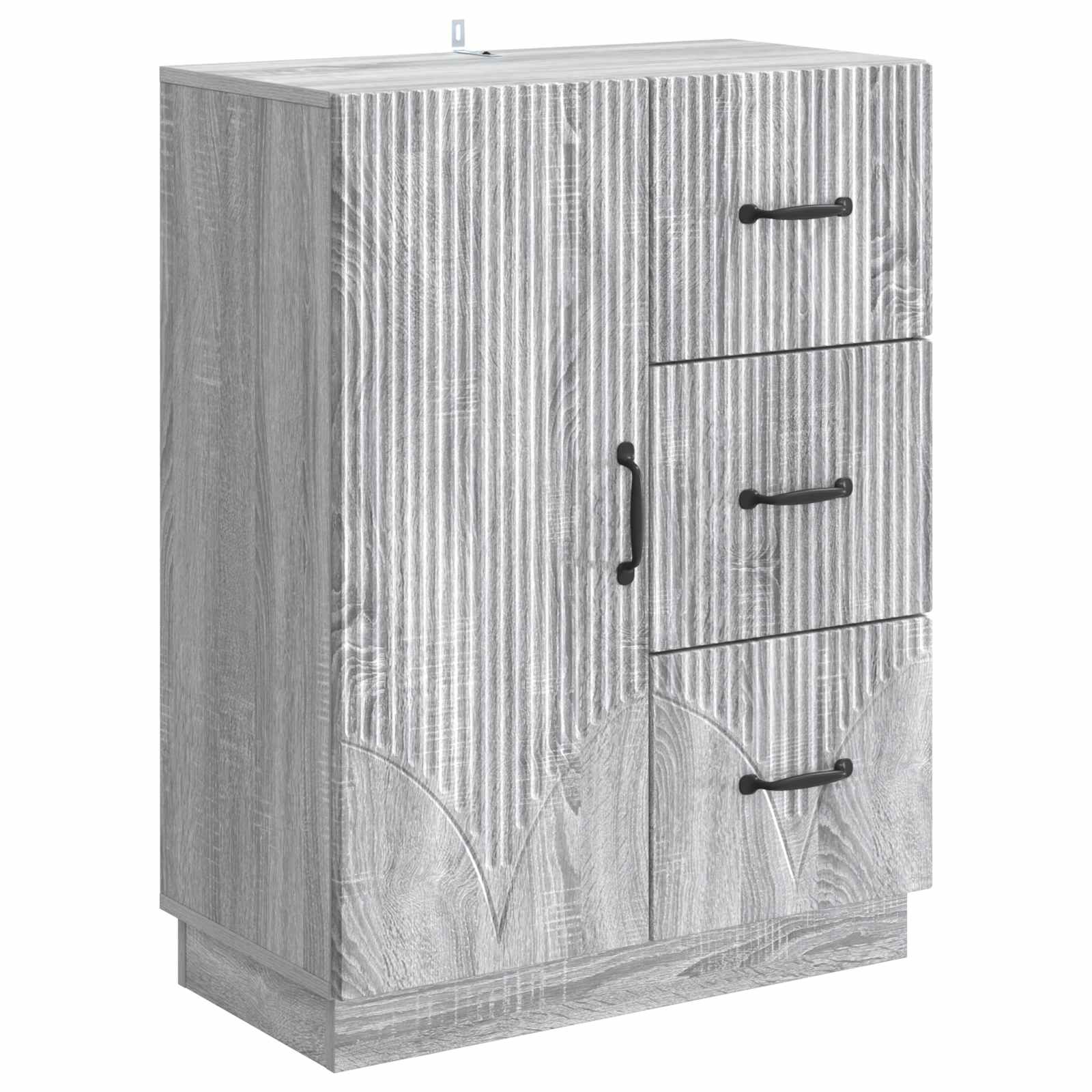 vidaXL Bufet cu sertar Sonoma gri 66 x 34,5 x 87 cm Lemn prelucrat